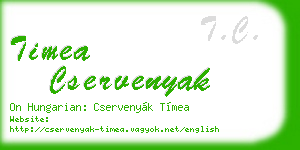 timea cservenyak business card