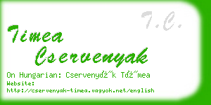 timea cservenyak business card